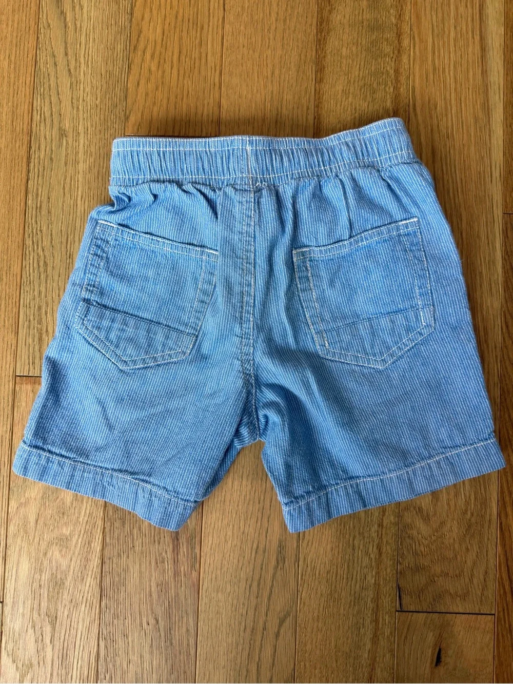 Hanna Andersson Boys Blue Striped Pull-On Shorts Size 4 100cm
